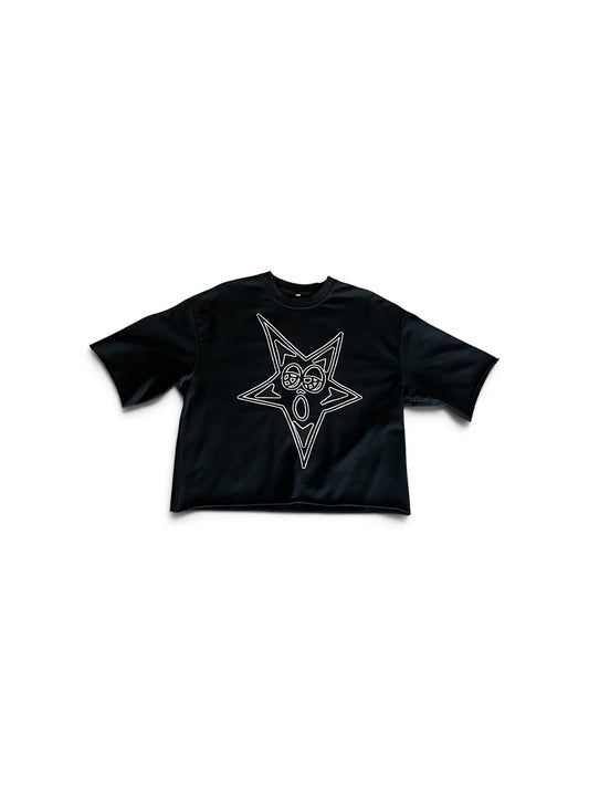 Over Sized Raw Edge T-Shirt